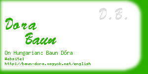 dora baun business card